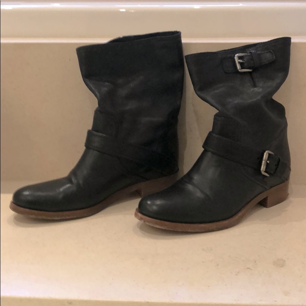 Miu Miu Slouchy Biker Short Boots Size 38.5